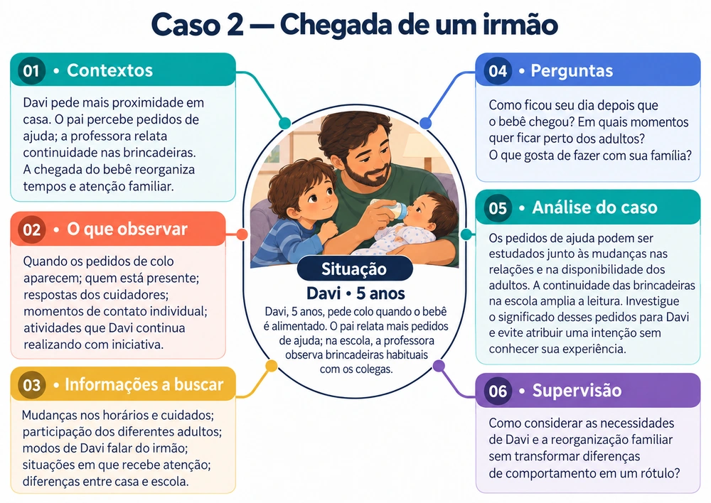 Mapa produzido: Caso 2, Chegada de um irmão